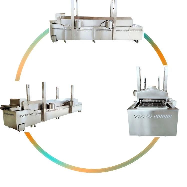 Industrial Full Steam Heated Automatic Potato French Fries Blanching Machine
