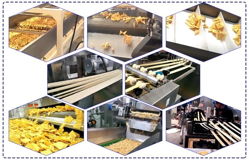 Automatic Corn Bugles Snack Chips Processing Line Fried Chips Snack Production Line