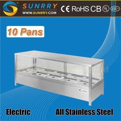 Restaurant Equipment Bain Marie Food Warmer 1/2*10 Pan