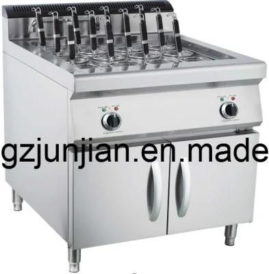 Good Quality Free Standing 12 Baskets Pasta Cooker with Cabinet with Gas Safety