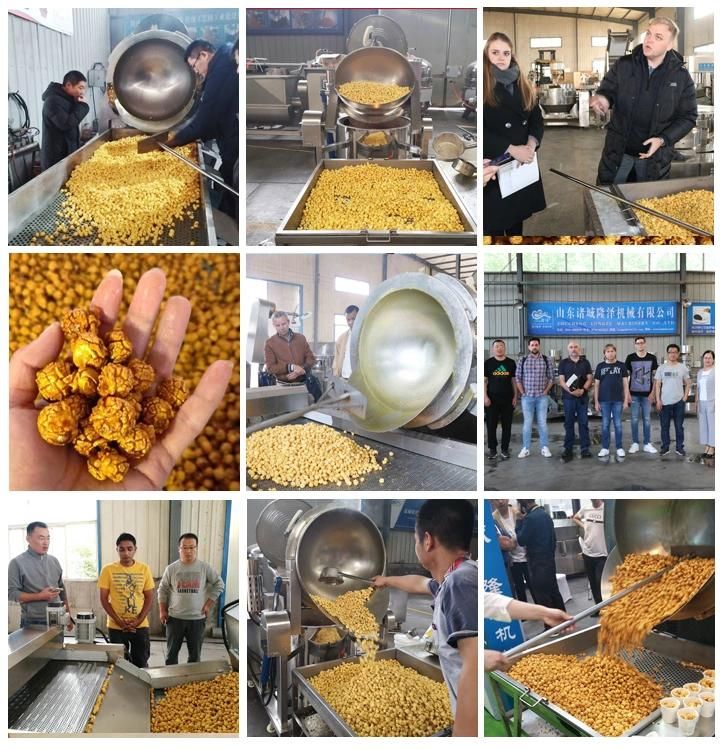 Big Capacity Automatic Popcorn Machine Industrial Caramel Gas Popcorn Machine Popcorn Making Machine Commercial Flavored Electric Popcorn Equipment Price