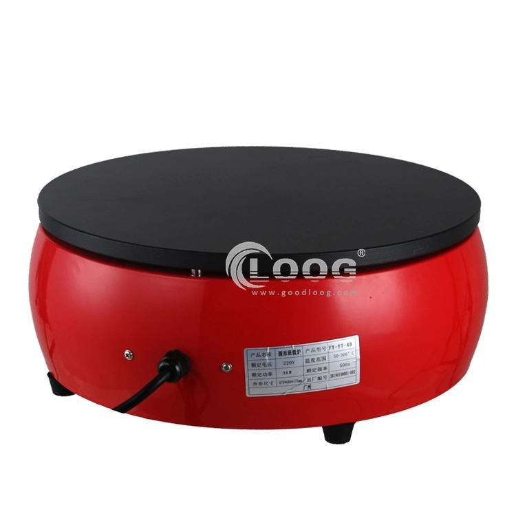 Unique Design Stainless Steel Roller Crepe Griddlle Kitchen Equipment Home Electric Cake Maker Machine Round Grill with Ce