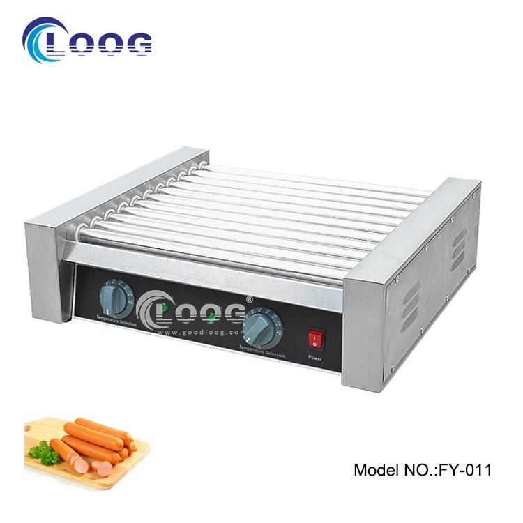 Electric Hotel Using Kitchen Equipment Sausage Making Machine Snack Machine Stainless Steel Countertop Hotdog Maker Roller Grill