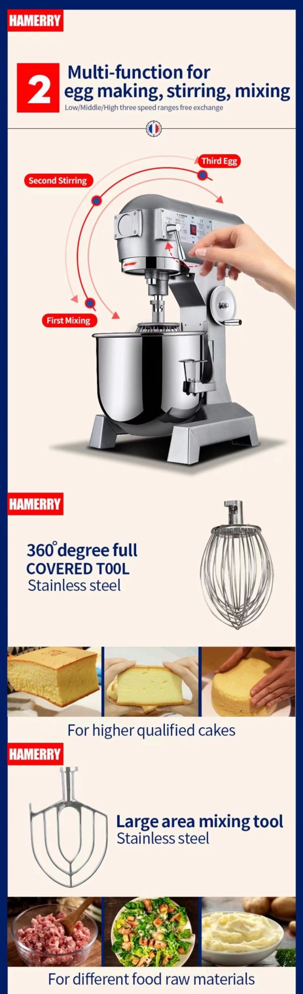Big Volume 100L-260L Electric Commercial Use Pizza Bread Cake Dough Mixer