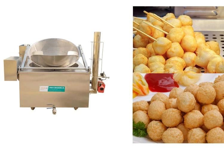 Batch Automatic Diesel Burner Fryer Machine Fish Ball Batch Fryers