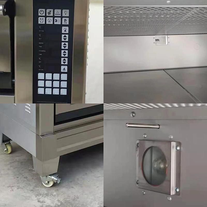Baking Trays Electric Gas Kitchen Equipment 3 Deck 6 Trays 9 Trays Machinery Bread Bakery Pizza Oven