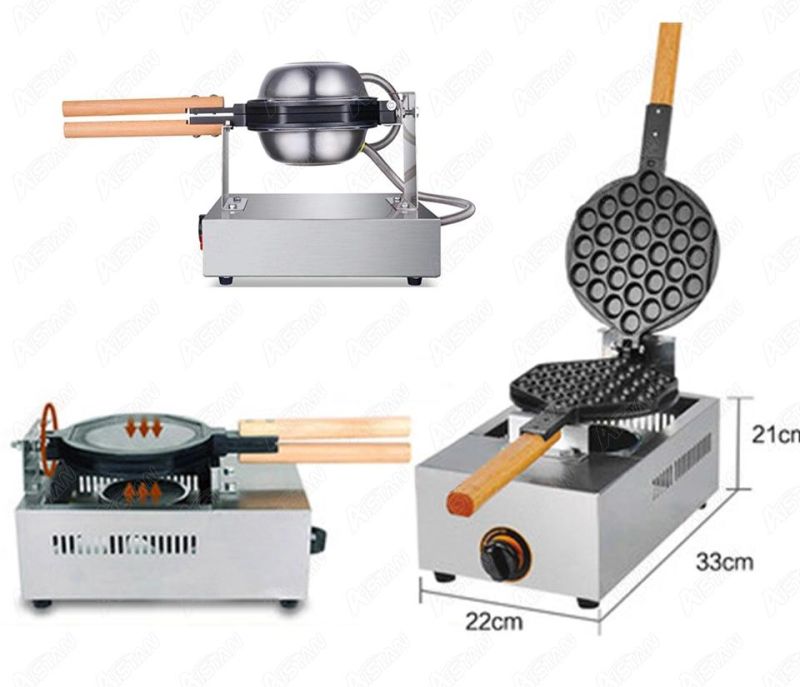 Gh30 Hong Kong Eggettes Egg Cake Maker Puff Bubble Waffle Baker LPG Gas