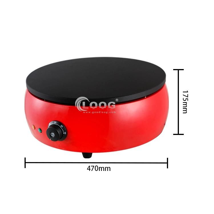 Unique Design Stainless Steel Roller Crepe Griddlle Kitchen Equipment Home Electric Cake Maker Machine Round Grill with Ce