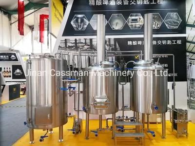 Cassman Factory Supplied 2 Vessels 300L Beer Brewing Machine for Bar