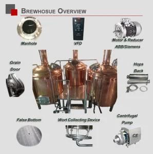 Electric Steam Direct Fire Heating Commercial Draft Beer Making Brewery Machine
