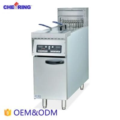 Vertical 1 Tank 2 Basket Computer Fryer