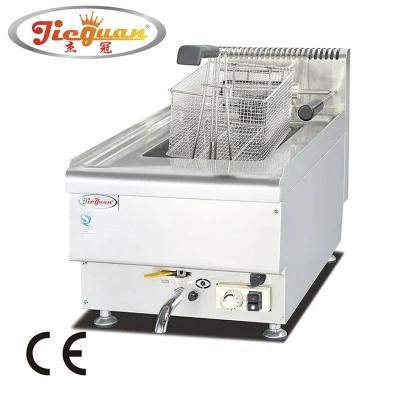 Fast Food Commercial Stainless Steel Gas Deep Fryer for Restaurant