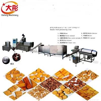 Twin Screw Puff Corn Chips Snacks Food Making Extruder Price