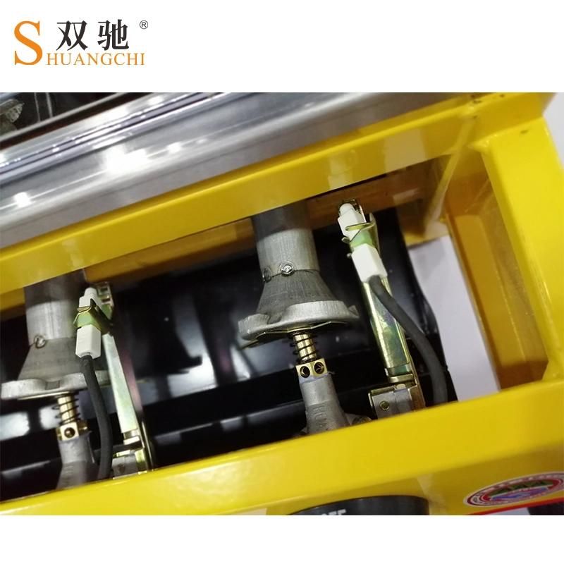 Commercial Eco-Friendly Gas BBQ Grill Four Burners Yellow Sprayed
