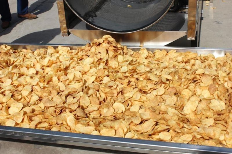 Commercial 500kg Per Hour Banana Chips Continuous Frying Machine