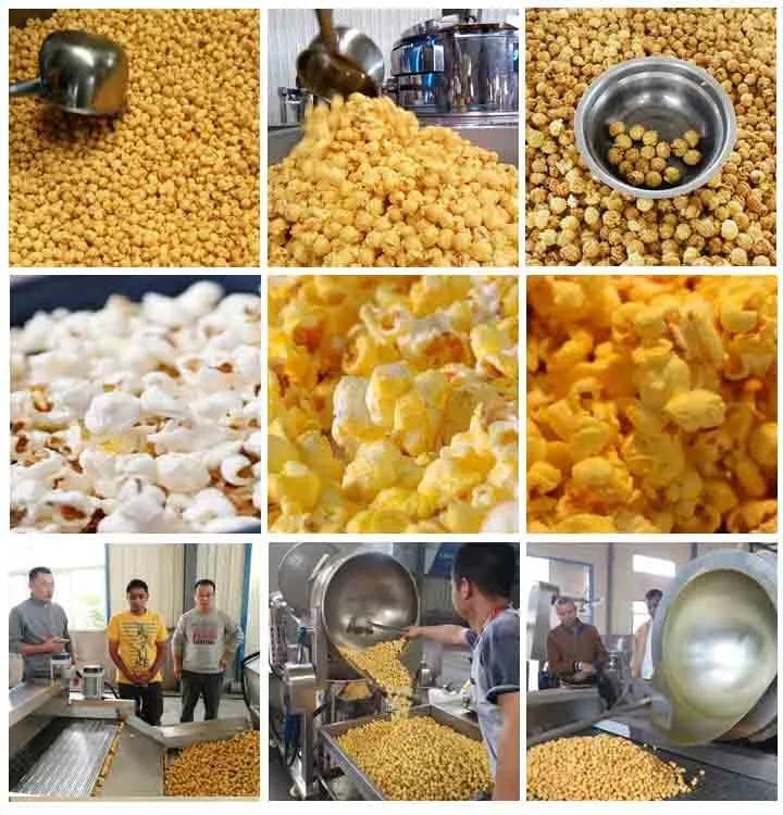 China Manufacturer Industrial Cream Caramel Popcorn Production Line Approved by Ce Certificate
