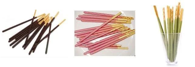 Full Automatic Pocky Sticks Finger Biscuit Chocolate Dipping and Coating Machine