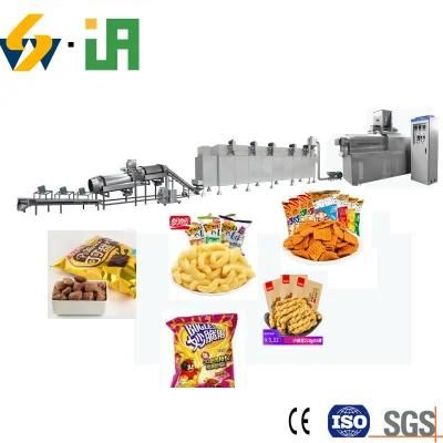 Bugles Snacks Food Machines Equipment Corn Puffs Snack Processing Line