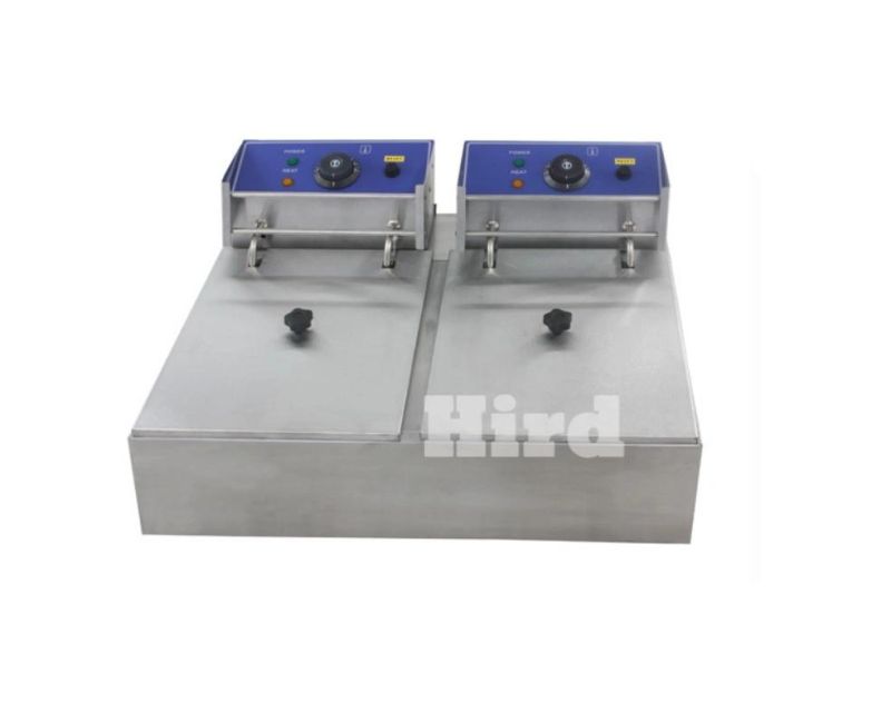 Electric Deep Fryer (WF-102G) Double Tanks, Two Baskets/ Cabinets CE Catering Equipment Food Machine