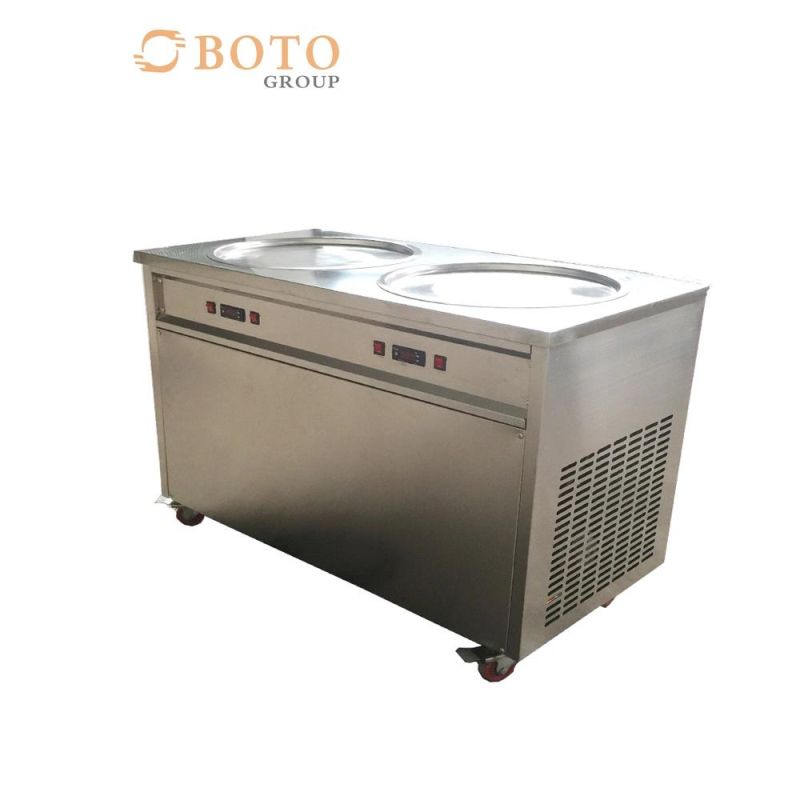 Commercial Stainless Steel with 2 Pans Soft Ice Cream Machine