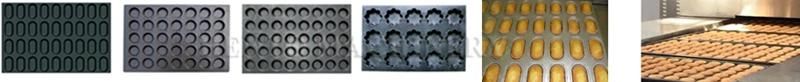 High Efficiency Automatic Core Filling Cake Production Line / Snack Food Yolk Pie Making Machine Price / Sandwich Cake Core Filling Machine