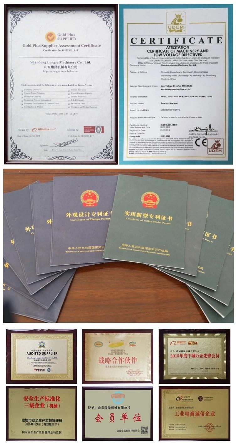 China Supplierindustrial Caramel Popcorn Machine Approved by Ce Certificate on Hot Sale
