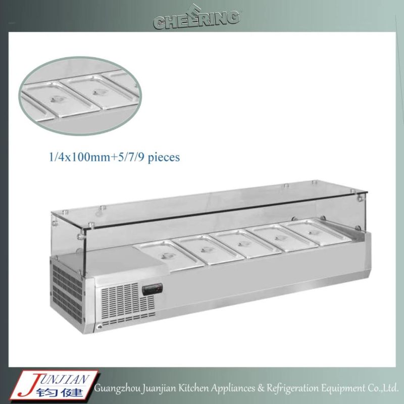 Stainless Steel Warming Food Showcase, Hot Food Warmer Showcase (TZR1200)