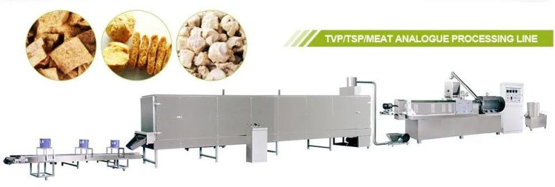 Soybean Protein Food Processing Line Industrial Soya Nuggets Making Machine