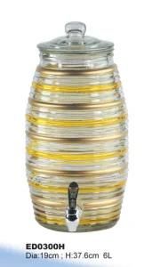 Glass Beverage Jar Special Type Juice Jar for Party