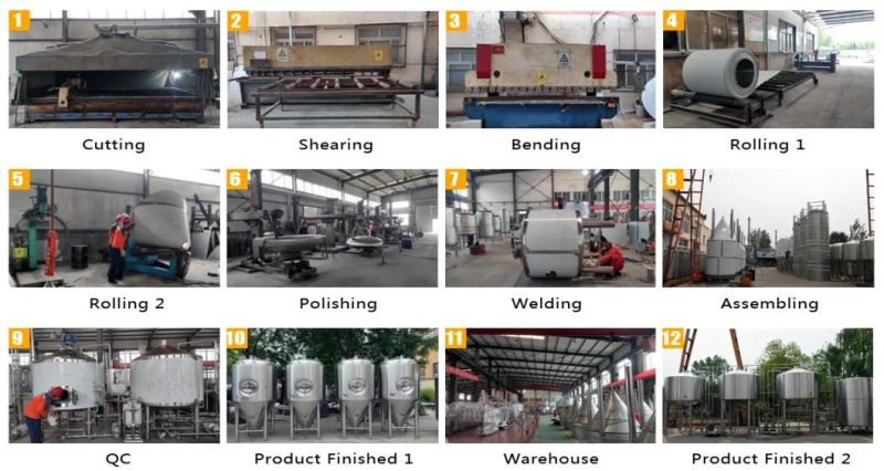 4000L Top Manway Craft Beer Fermentation Tank Cooling Fermenter