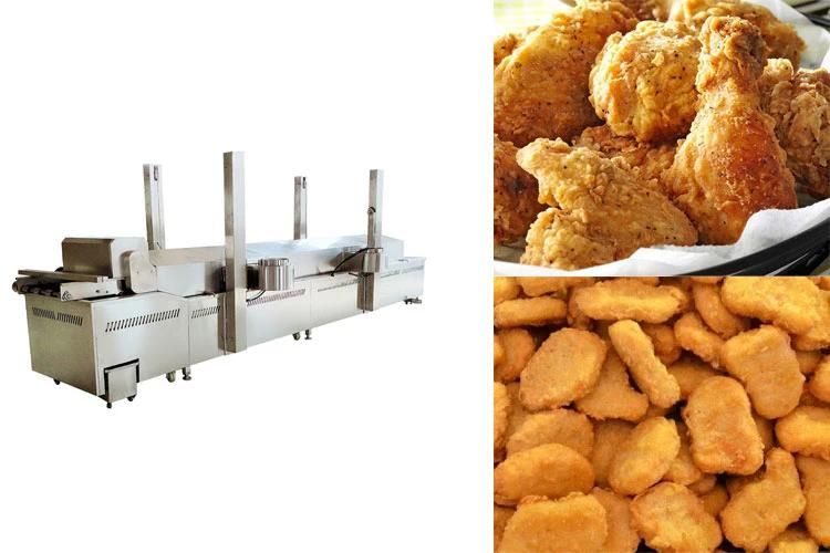 Continuous Fryer Machines Electric Conveyor Fryers Chicken Cutlet Frying Machine