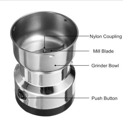 Amazon Hot Sale Stainless Steel Bean Grinder Household Coffee Grinders Small Coffee Mill