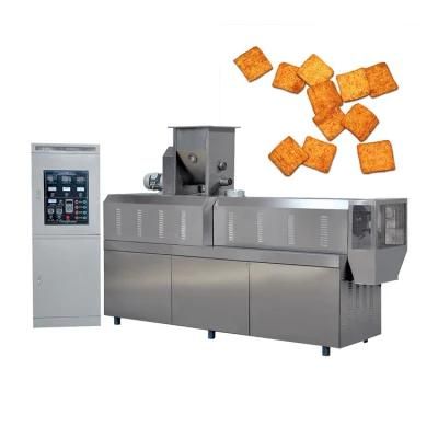Twin Screw Extruded Fried Wheat Flour Chips Process Line Extruded Frying Chips Production ...