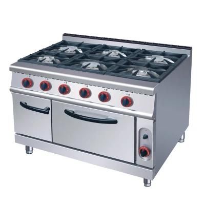 6 Gas Burner with Gas Oven (European style burner)