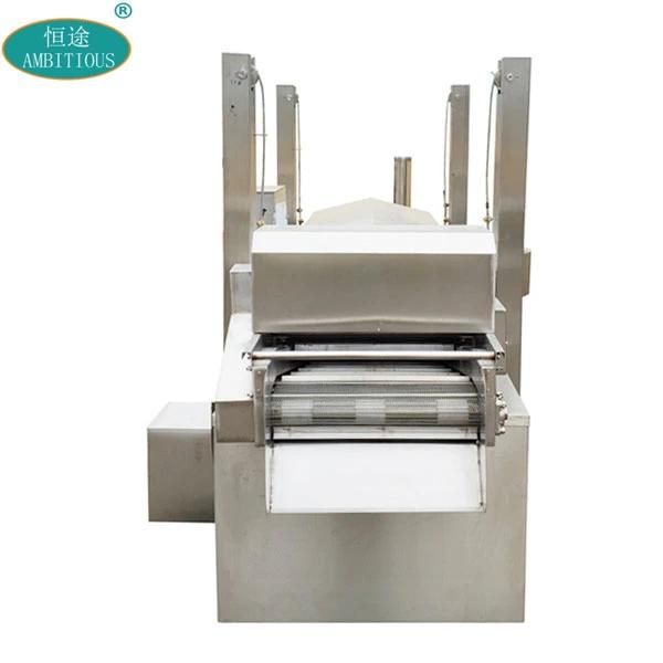 Mesh Belt Gas Frying Machinery Conveyor Continuous Chicken Deep Frying Machine