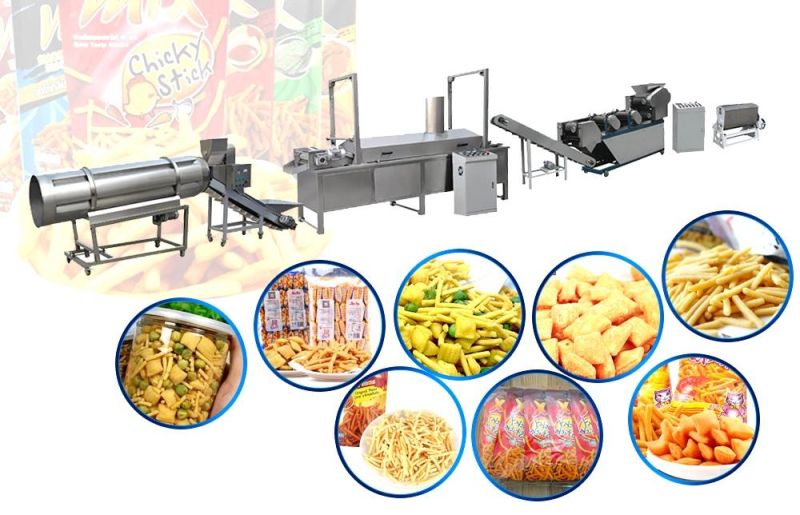 Indurable and Reliable Fried Wheat Flour Bugles Machinery / Professional Snacks Equipments Machine