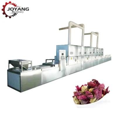 Tunnel Microwave Flower Tea Drying Herb Fixation Machine