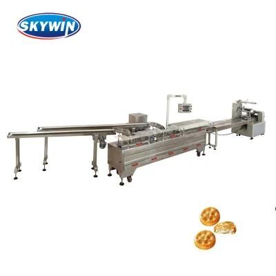 Skywin Automatic Sandwiching Machine on Edge Packing Machine Sandwich Biscuit Making ...