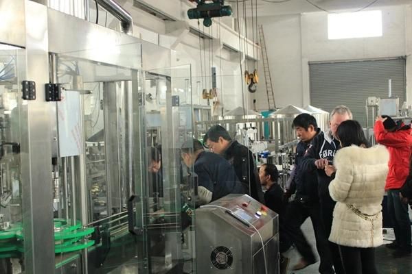 Liquid Carbonated Water Glass Bottle Beer Washer Capping Filling Machine