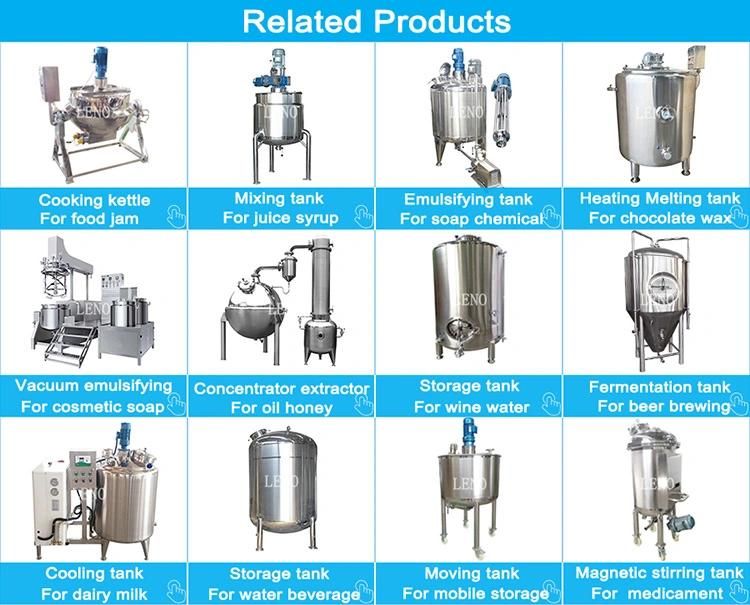 Stainless Steel Electrical Heating Mixing Agitator Storage Holding Chocolate Melting Tank