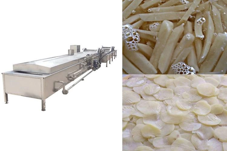 Industrial Full Steam Heated Automatic Potato French Fries Blanching Machine