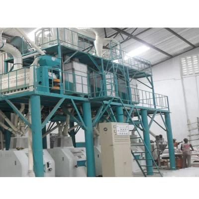 50tonne Fully Automatic Maize Milling Machine for Super White Flour