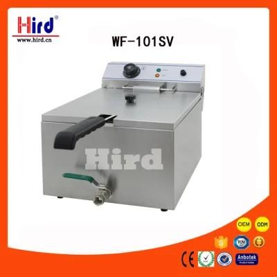 Electric Deep Fryers (Wf-101SV) Single Tank Valve Ce Bakery Equipment BBQ Catering ...