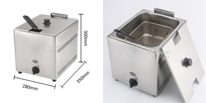 Wholesale Factory Price Gas Donut Fryer Chicken Fryer Commercial Deep Fryer Basket Stainless Steel LPG Gas Deep Fryer