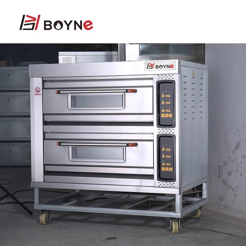Efficient Electric Heating 2 Deck 4 Trays Bakery Oven
