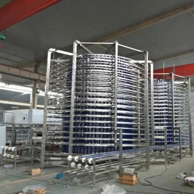 Hot Sale Toast Hot Dog Braed Cooling System Conveyor Belt Freezer with CE