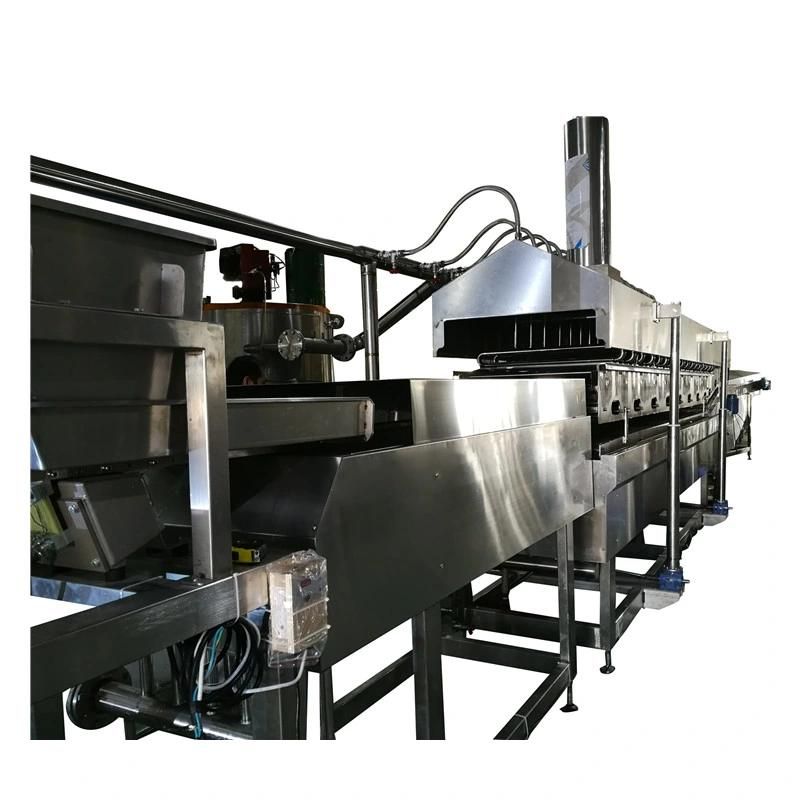 Continuous Frying System for Peanuts Seed Cashew Green Peas