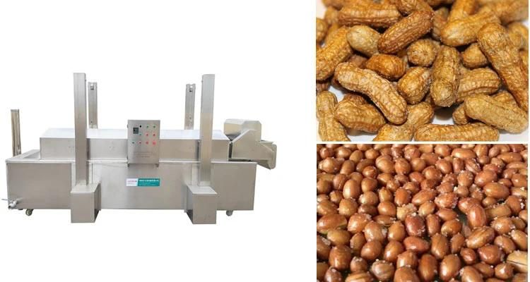 Conveyor Belt Continuous Groundnut Frying Machinery Fryer Machine