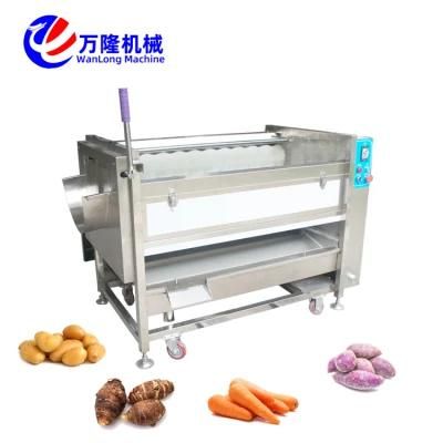 Commercial Vegetable Carrot Sweet Potato Ginger Fruit Apple Cleaning Washing Peeling ...