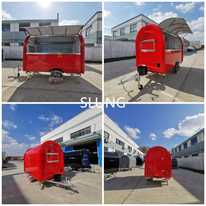 Cheap New Remorque Food Truck, Fried Ice Cream Cart Thailand Fry Ice Cream Machine